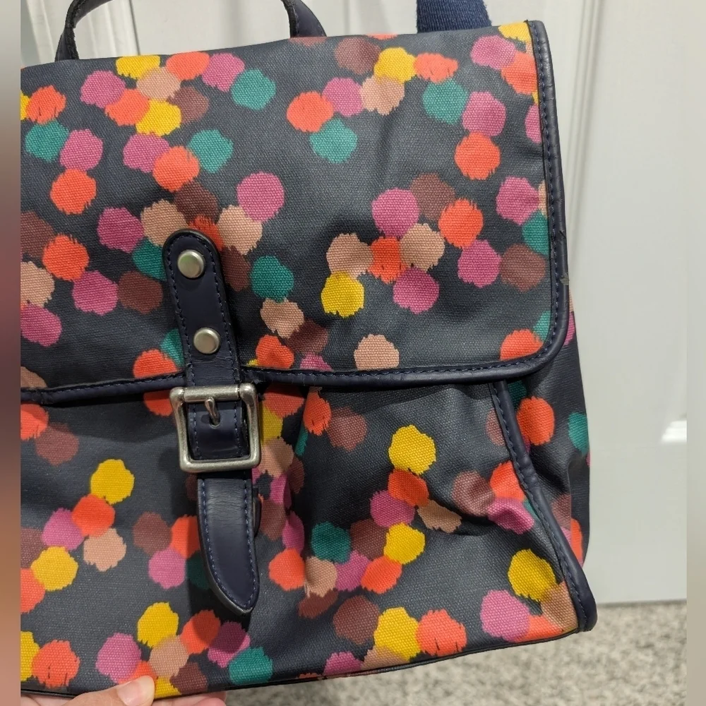Fossil Colorful Polka Dot Coated Canvas Crossbody Messager Bag